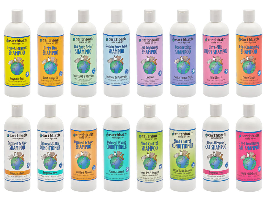 15% OFF ⏰ EARTHBATH<br>Natural Shampoos & Conditioners<br>for Dogs, Cats & All Animals