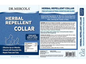 DR. MERCOLA<br>Herbal Repellent Collar<br>Dog/Cat Flea & Tick Prevention