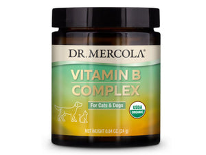 DR. MERCOLA<br>Organic Vitamin B Complex<br>Brain, Vision, Skin, Energy & Immunity<br>Dog/Cat Supplement
