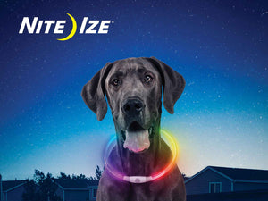 NITE IZE<br>NiteHowl Rechargeable<br>Disc-O Select LED Safety Necklace