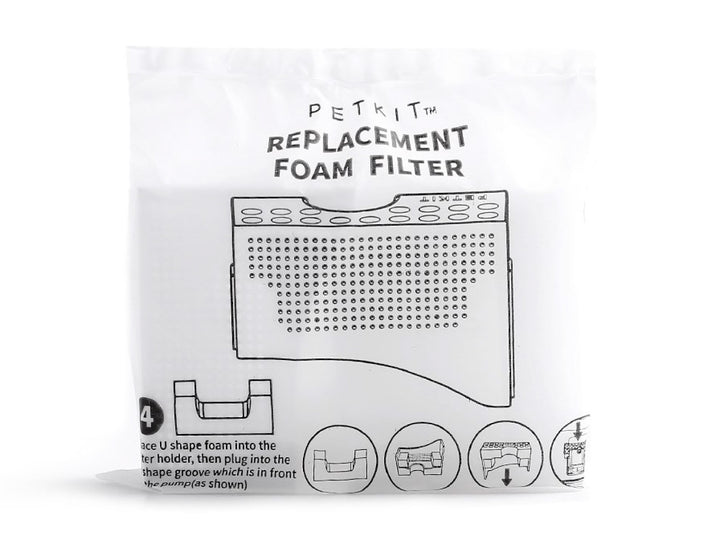 PETKIT<br>Eversweet Drinking Fountain 1 & 2<br>4 Pc Foam Filter Replacements