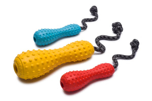RUFFWEAR<br>Gourdo™<br>Rubber & Rope Tug & Fetch Toy<br>3 Colours